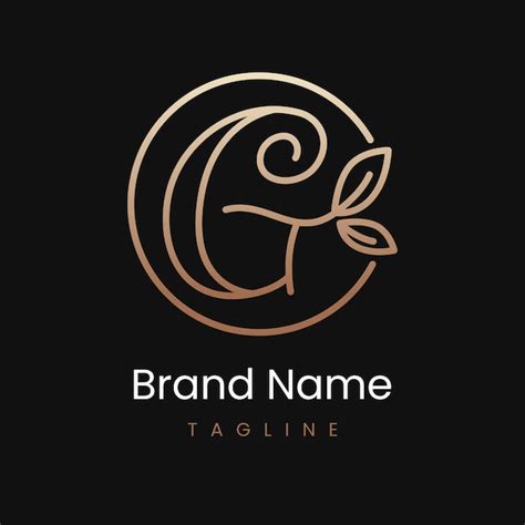 Premium Vector Letter G Leaf Elegant Luxury Logo Design In Circle