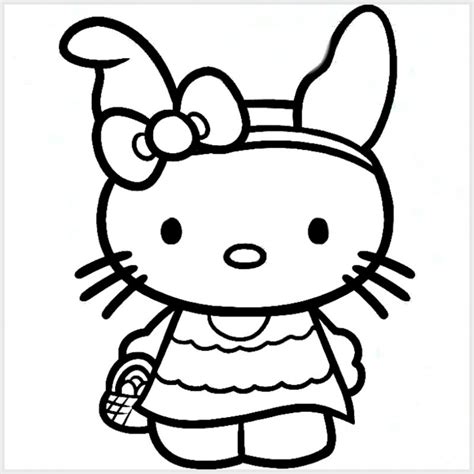 √ Sketsa Hello Kitty Comel Cantik Unik Dan Paling Menarik Sindunesia