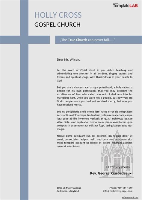 Download Church Letterhead Template - TemplateLab.com | Letterhead