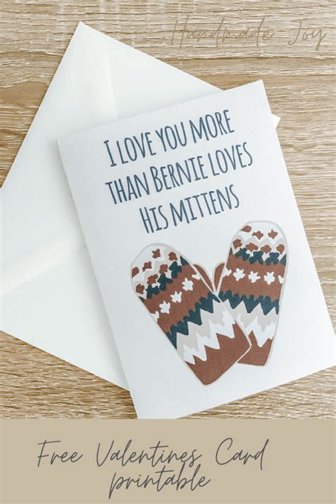 Bernie Sanders Valentine Card Free Printable Handmade Joy