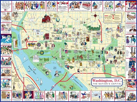 Walking Map Of Washington Dc Attractions Map Of Walking Map Of