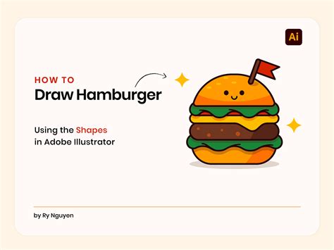 How To Draw Hamburger In Illustrator By Ry Nguyen On Dribbble