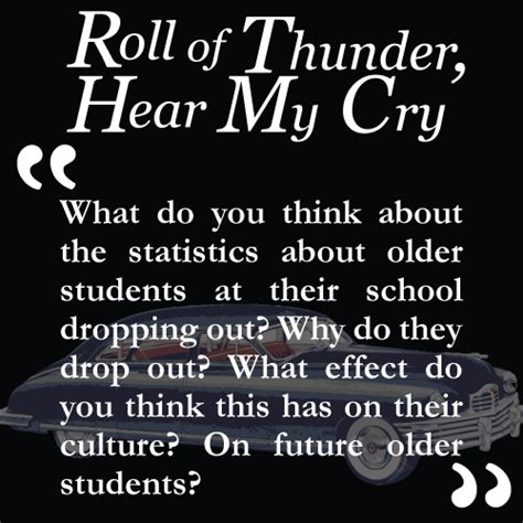 Roll of thunder, hear my cry trailer. ROLL OF THUNDER, HEAR MY CRY Quickwrite Writing Prompts ...