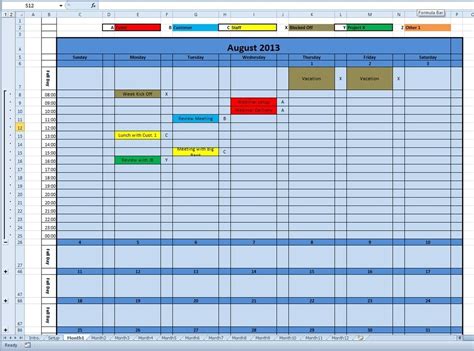 Effective 30 Day Challenge Excel Template Monthly Schedule Template