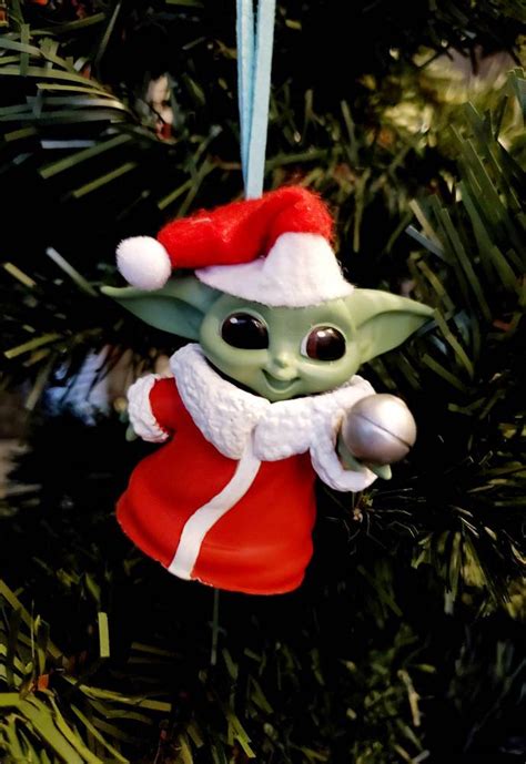 Baby Yoda Santa Toy Offering Ornaments From Big Guy Ornaments Etsy