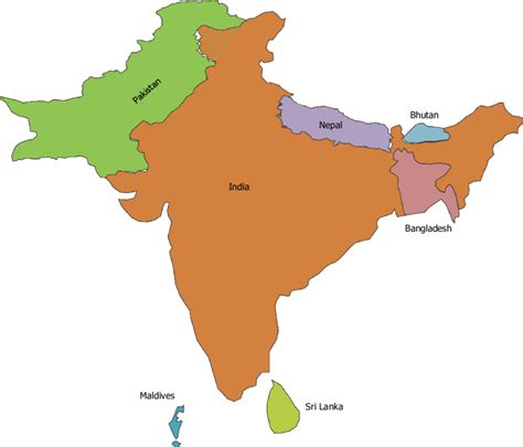 Map Of South Asian Countries Download Scientific Diagram