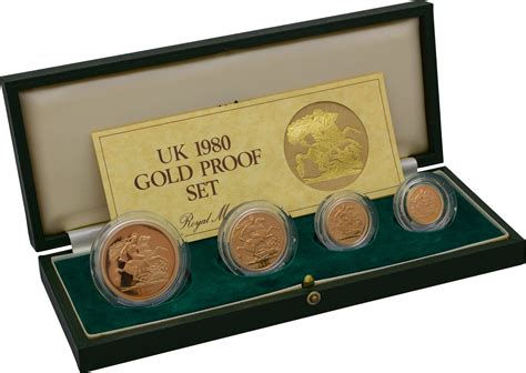 Gold Proof 1980 Four Coin Sovereign Set From £2622