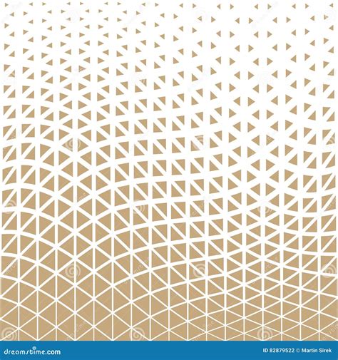 Abstract Gold Geometric Triangle Design Halftone Pattern Stock Vector