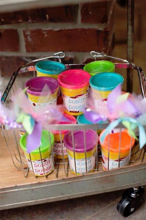 Play-doh "Donut Dough" Favors from a Donut Themed Birthday ...