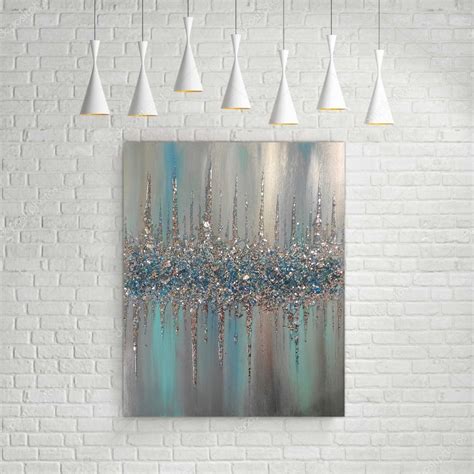 Glitter Glass Painting Glitter Painting Silver Glitter Art Etsy Uk