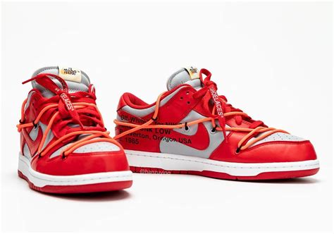 Off White Nike Dunk Low University Red Release Info Chegospl
