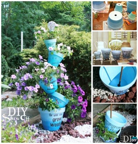 Diy Flower Clay Pot Tower Projects For Garden