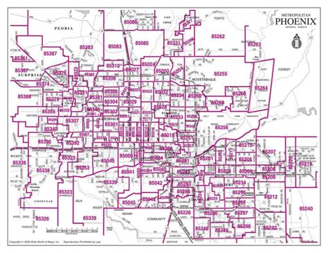 Map Of Phoenix Postcode Zip Code And Postcodes Of Phoenix