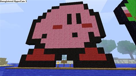 Minecraft Pixel Art Kirby By Blackhawkgod17 On Deviantart