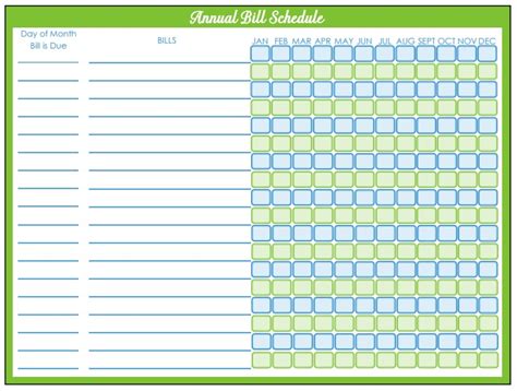 5 Bill Payment Schedule Template Pdf And Word Excel Tmp