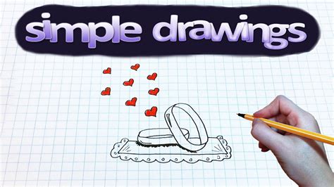 There are also several online. Simple drawings #68 How to draw wedding rings - YouTube