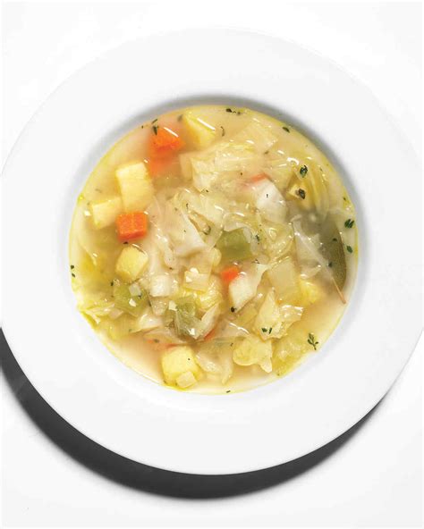 Either way, it's a healthy, delicious concoction that's quite easy to put together. Cabbage-Vegetable Soup Recipe | Martha Stewart