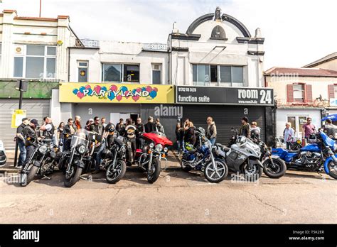 Bikers At The Southend Shakedown Motorcycle Rally Southend On Sea