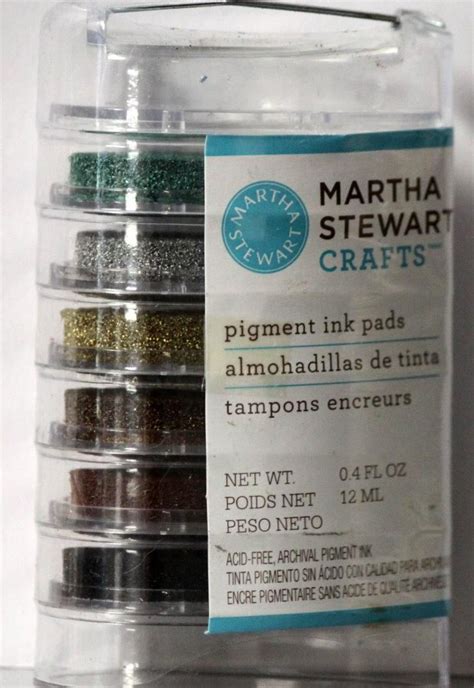 Martha Stewart Crafts Precious Metals Pigment Ink Pads Set Ink Pads