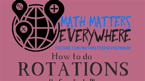 How To Do Rotations On The Coordinate Plane Youtube