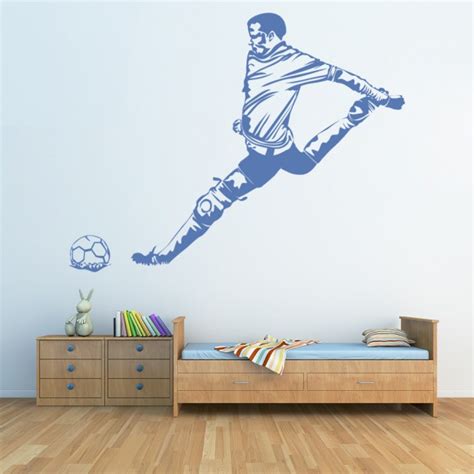 Large wall stickers home decor football ball soccer. Football Goal Wall Sticker Footballer Sports Wall Decal ...