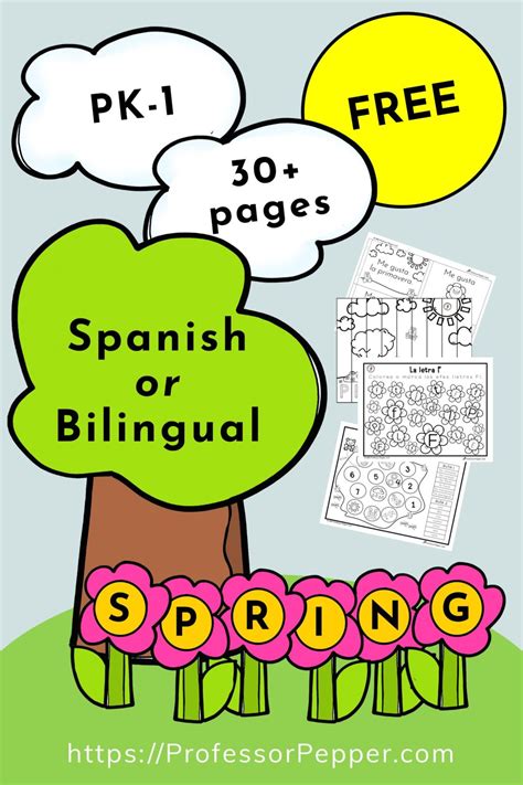 Free Spring Activities Pack For Pk 1st Spanish And Bilingual