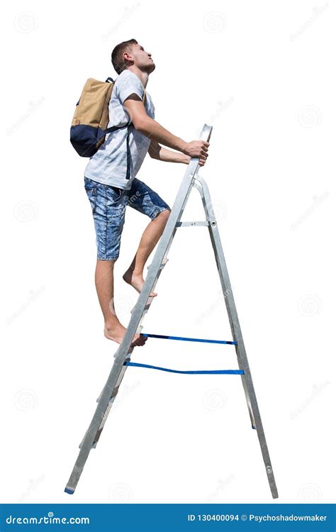 Man Ladder Stock Photo Image Of Opportunity Climbing 130400094