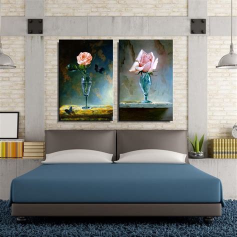 Yellow Rose Flower Classic Frameless Canvas Unframed Oil Painting Spray