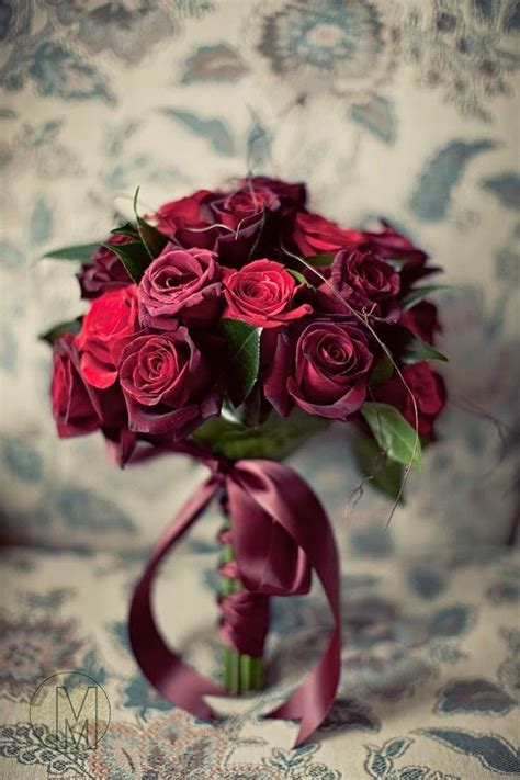 It has a fresh and fruity taste. Wine Colored Bridal Bouquets - Bouquet Wedding Flower