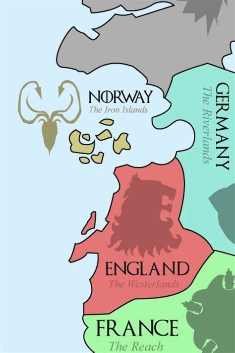 Game of thrones map seven kingdoms this map shows the real world. Pin on Game of Thrones