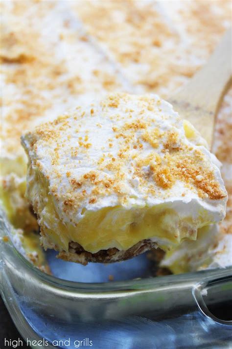 Meanwhile, in a large saucepan, combine the remaining milk, cream, salt, and sugar and let it simmer on medium heat. No Bake Banana Pudding Layer Dessert - High Heels and Grills