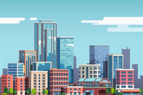 City Building Illustrations Royalty Free Vector Graphics And Clip Art