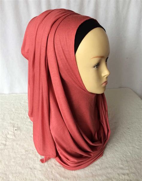 wholesale cotton jersey scarf with instant hijab un slip ons plain amira hosab style multiple