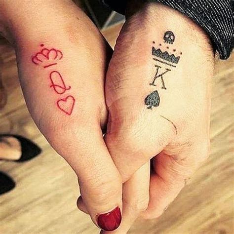 Couple Tattoo Queen And King Matching Tattoos For Couples That Truly