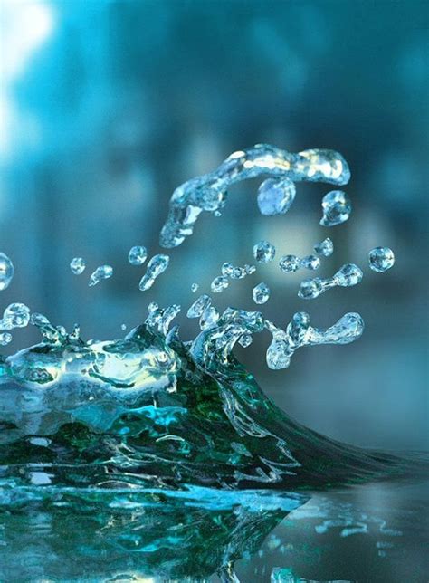 Its A Colorful Life — Teal Splash Water Photography Macro