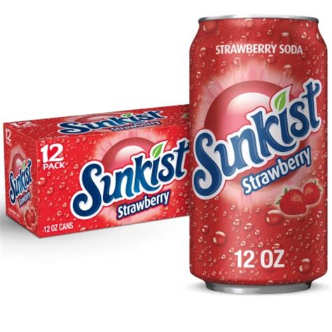 Sunkist Strawberry Soda Cans 12 Pk 12 Fl Oz Dillons Food Stores