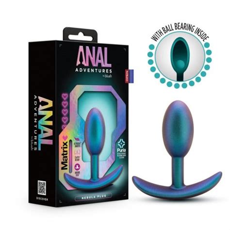 Anal Adventures Matric Nebula Ball Bearing Plug Lunar Blue Sex Toys And Adult Novelties
