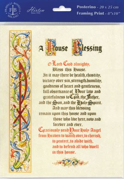 Epiphany House Blessing Print Sold In 3 Per Pack