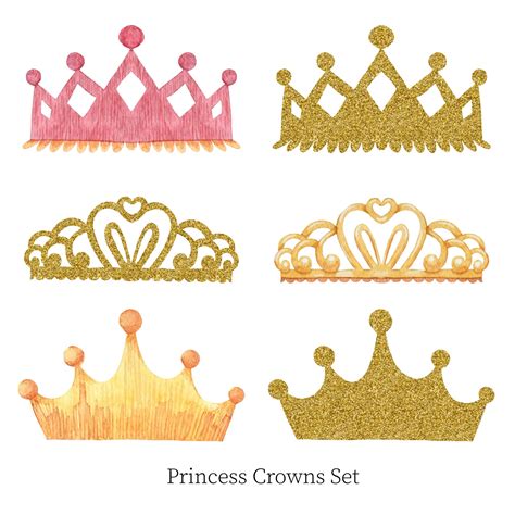 Premium Vector Set Of Princess Crowns
