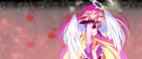 Wallpaper Jibril No Game No Life Anime Girls Wings Pink Hair 2560x1080 Addeya 1373805