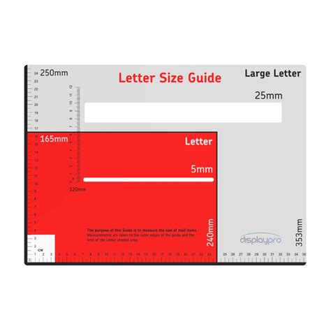 Buy Royal Mail Size Guide Large Letter Template Brand New Free