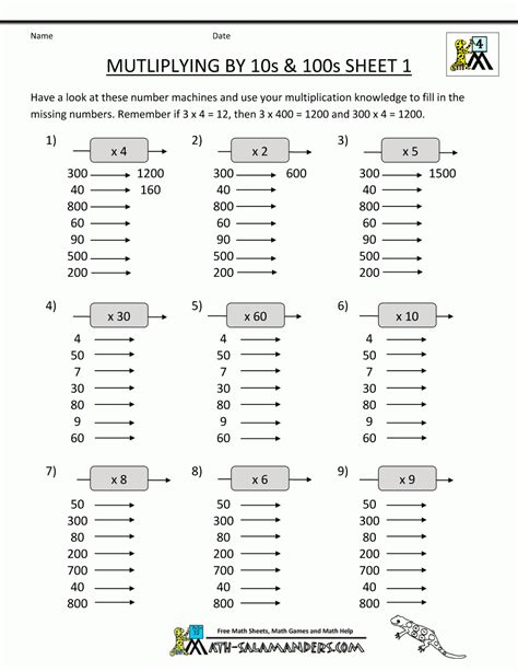 Multiplication Of Decimals By 10 100 And 1000 Worksheets Times Tables