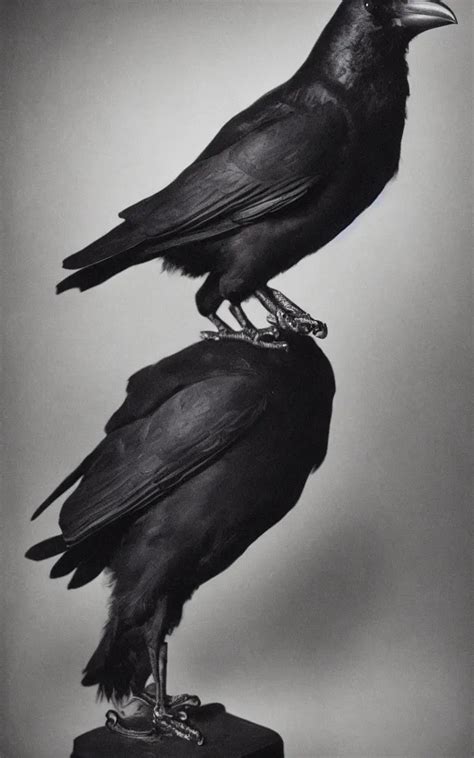 Portrait Of A Crow Human Hybrid Mutant Daguerreotype Stable