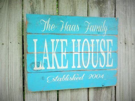 Personalized Lake House Sign Pallet Sign Lake Sign Wood
