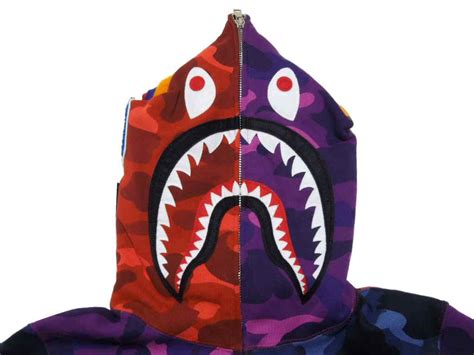 Bape a bathing ape shark parka hoodie red 20th anniversary limited men large ltop rated seller. brand select shop abism: A BATHING APE (エイプ) COLOR CAMO ...