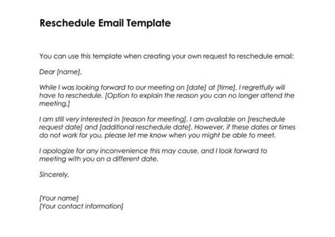 Request A Meeting Reschedule Samples And Examples
