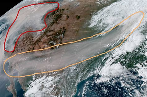West Coast Wildfire Smoke Stretches To Michigan In Satellite Image