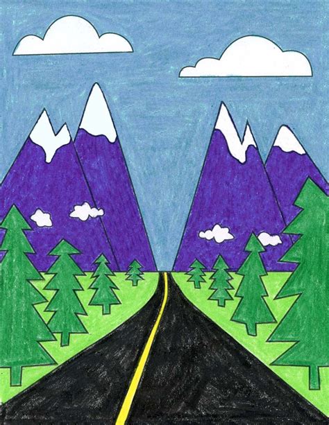 How To Draw A Perspective Landscape · Art Projects For Kids