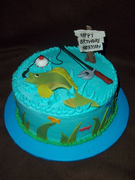 But, if you feel like you won't have enough, you can make some cupcakes. Fishing Birthday Cake #birthdaycake | Fish cake birthday ...