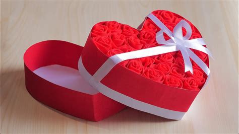 How To Make A Heart Shaped Paper Gift Box Heart Box Cloth Bag Craft